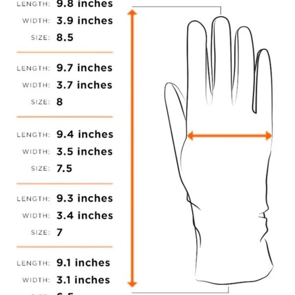 Sears Women's Elegant Black Leather Gloves size 8 - Picture 6 of 6